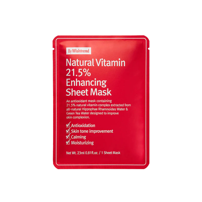 By Wishtrend Natural Vitamin 21.5% Enhancing Sheet Mask 23ml