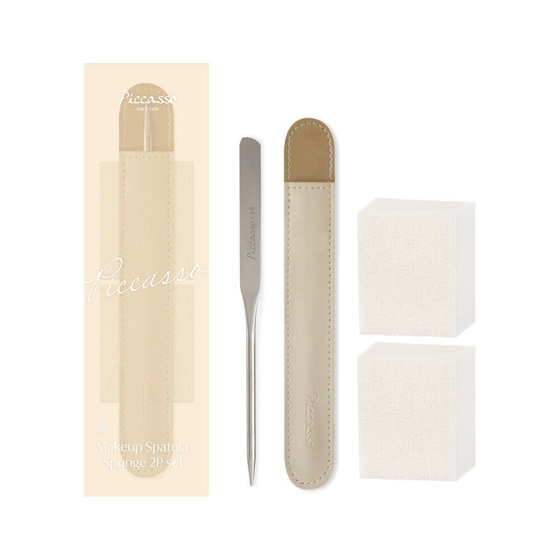 Piccasso Foundation Spatula (+ 2 Latex Square Sponge)