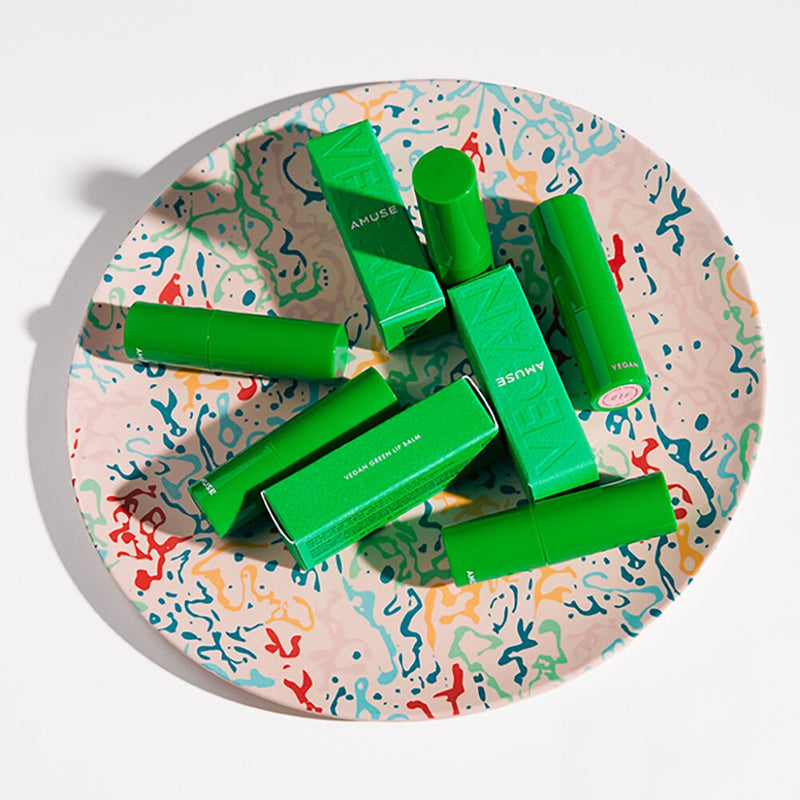 AMUSE Vegan Green Lip Balm ROSE 3.5g